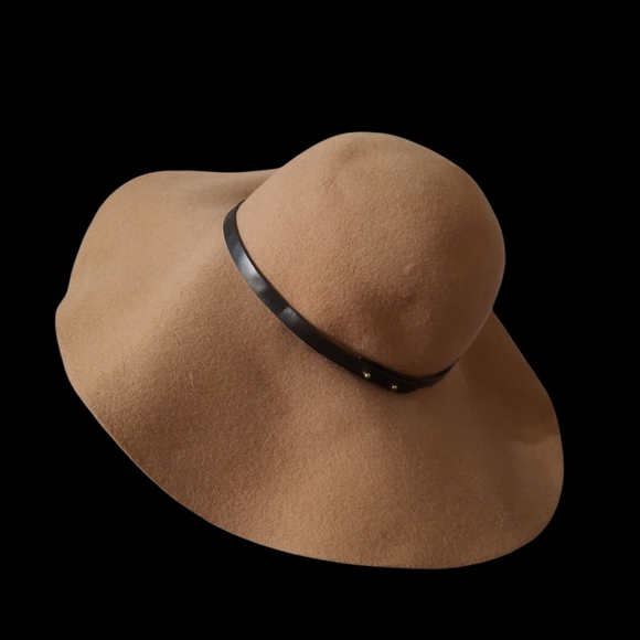C.C Tan Wide-Brim Hat with Black Band main image 11